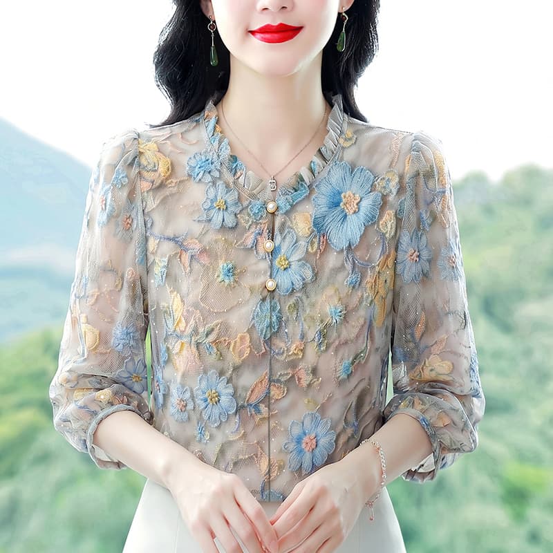 2026 여름 새로운 유럽 상품 고급 빅 사이즈 작은 대중 절묘한 패션 디자인 센스 프린트 외국 가스 고급 맨위 여성 이미지 2