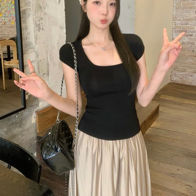 실사 빅 사이즈 코디 전체 집합 여행 착용 가져 가라. 작은 키 외국 가스 연령 감소 아름다운 투피스 세트 이미지 5