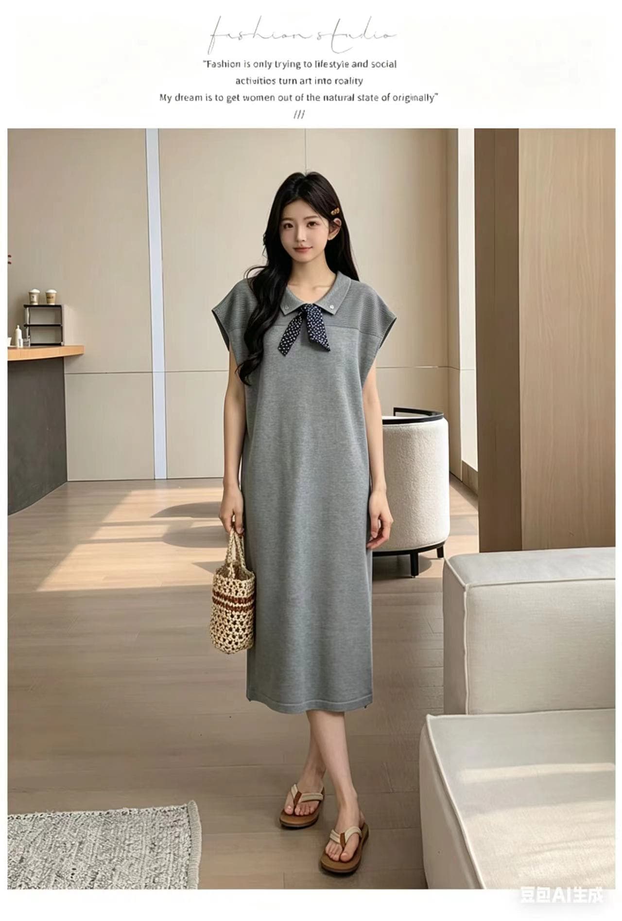 실사 물품 임산부 유럽 상품 무거운 polo 슬림해 보이는 레이스 드레스 2026 봄 새로운 디자인 센스 슬림해 보이는 상세 이미지 8