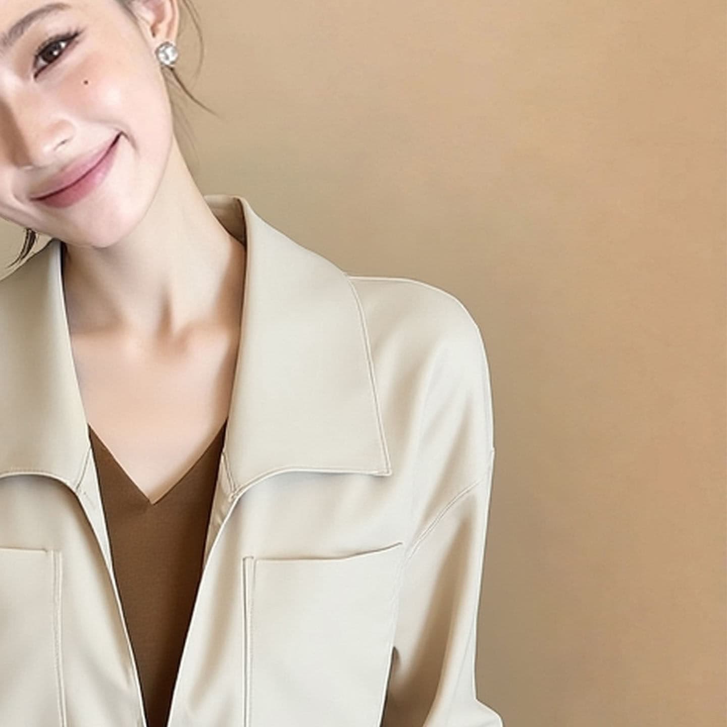 빛 럭셔리 바람 페이크 레이어드 폴로 칼라 긴팔 맨위 2026 새로운 작은 대중 루즈핏 디자인 센스 고급 센스 슬림해 보이는 셔츠 이미지 3