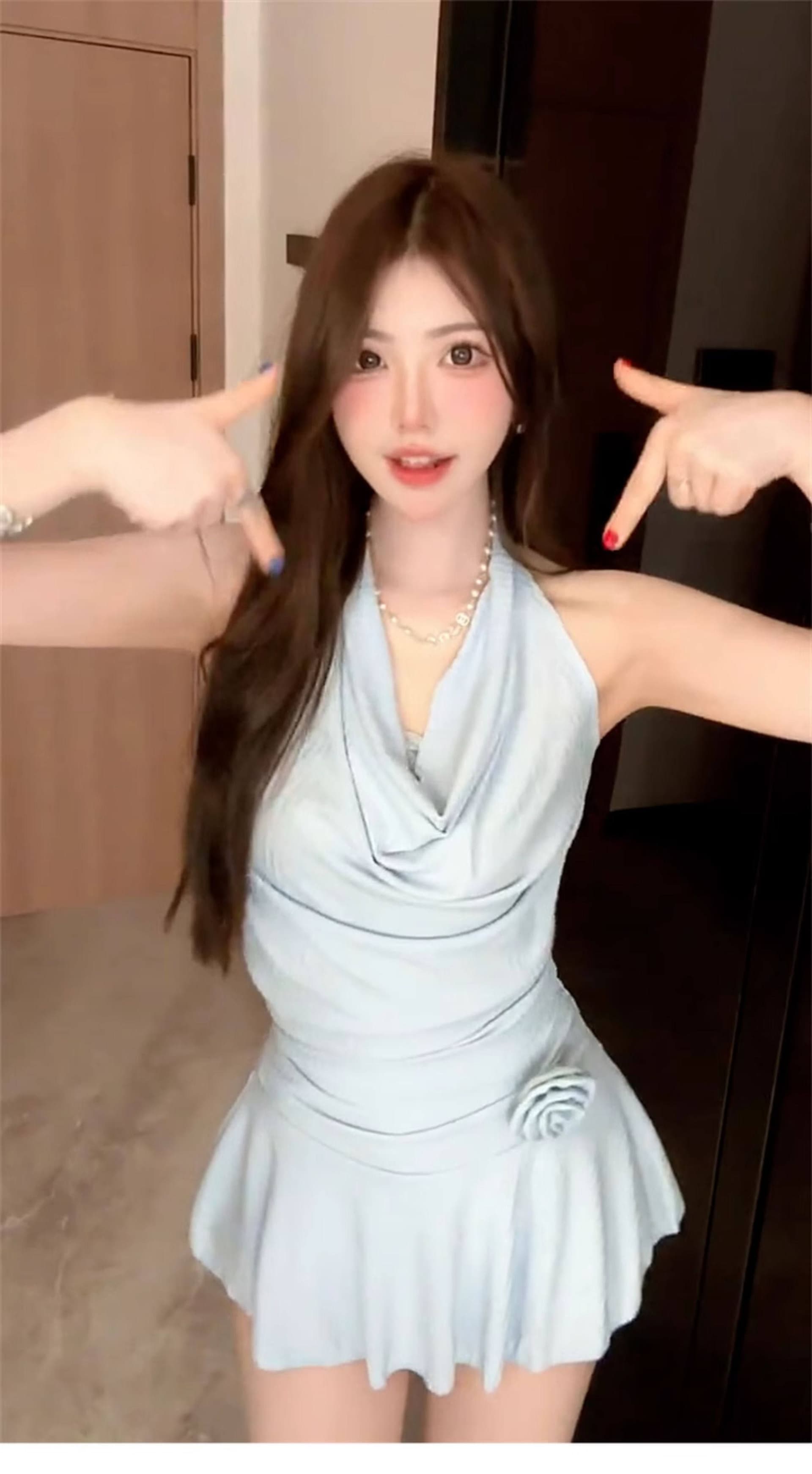페이크 레이어드 슬립 행침 목 레이스 드레스 아이들 2026 여름 새로운 품격 순수한 욕망 핫걸 허리 수축 미니 스커트 상세 이미지 4