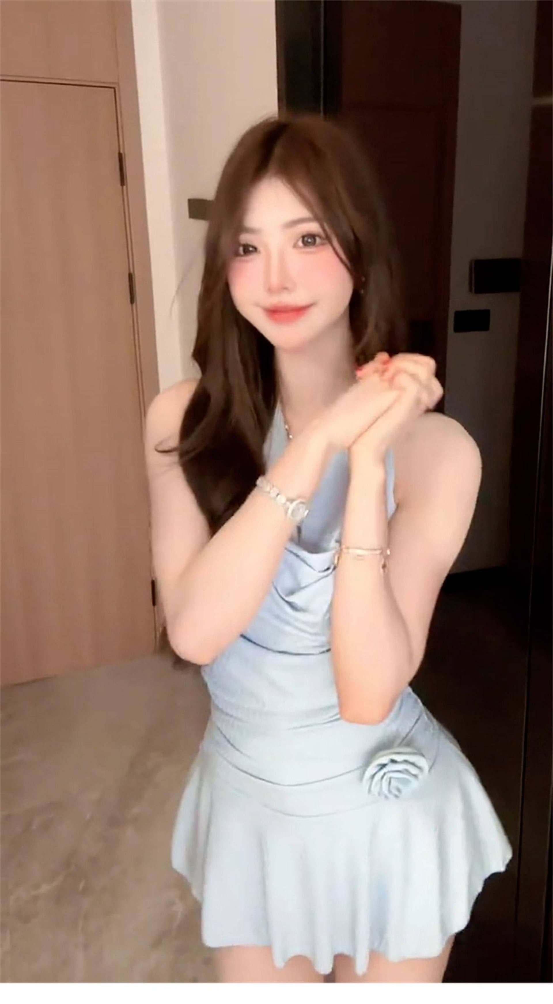 페이크 레이어드 슬립 행침 목 레이스 드레스 아이들 2026 여름 새로운 품격 순수한 욕망 핫걸 허리 수축 미니 스커트 상세 이미지 7