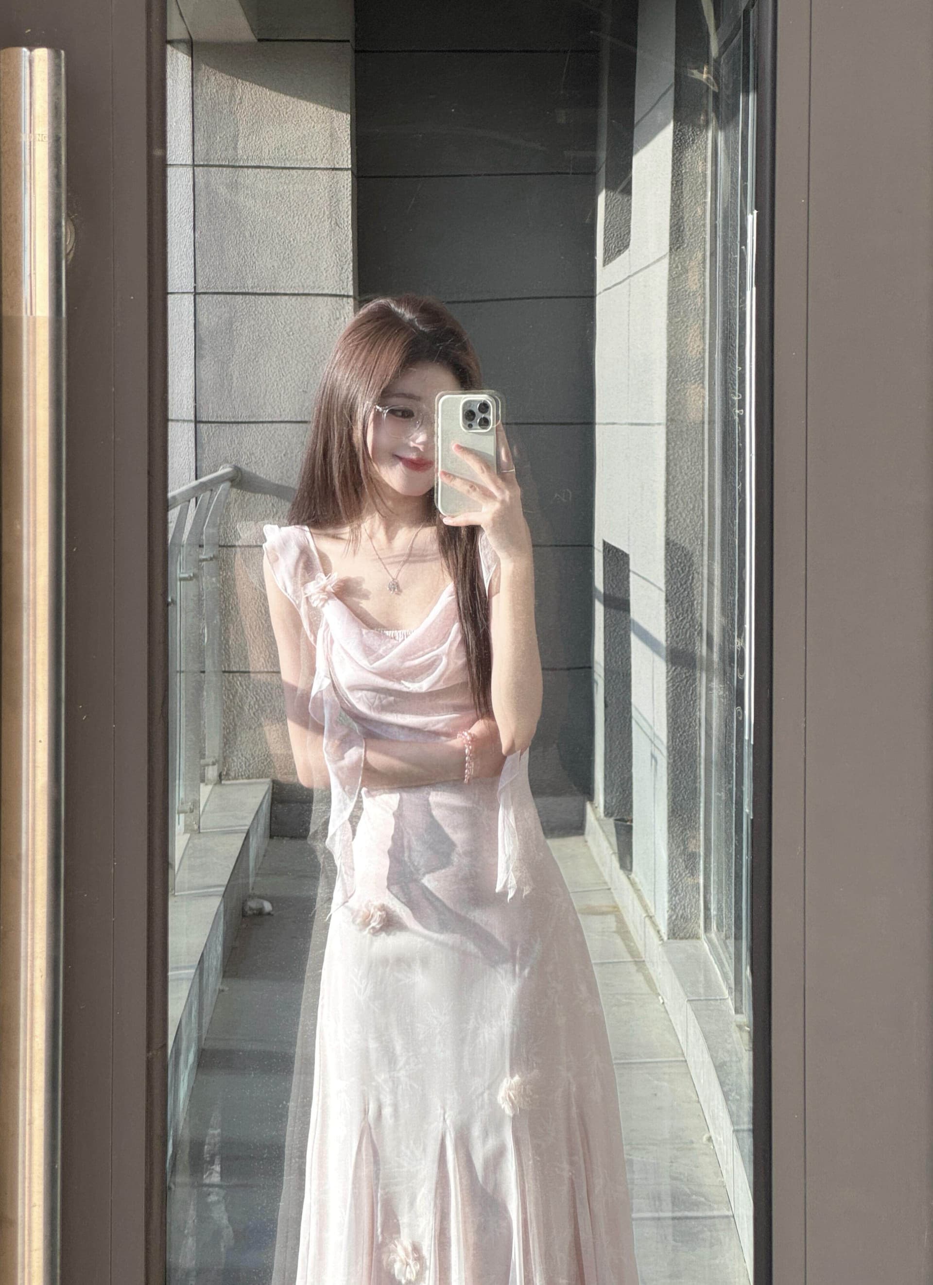 흔들다 칼라 감정 ~ 중 치마 해변가 휴가 프랑스식 고급 슈퍼 잘 생긴 아름다운 고유 한 핑크색 드레스 상세 이미지 4