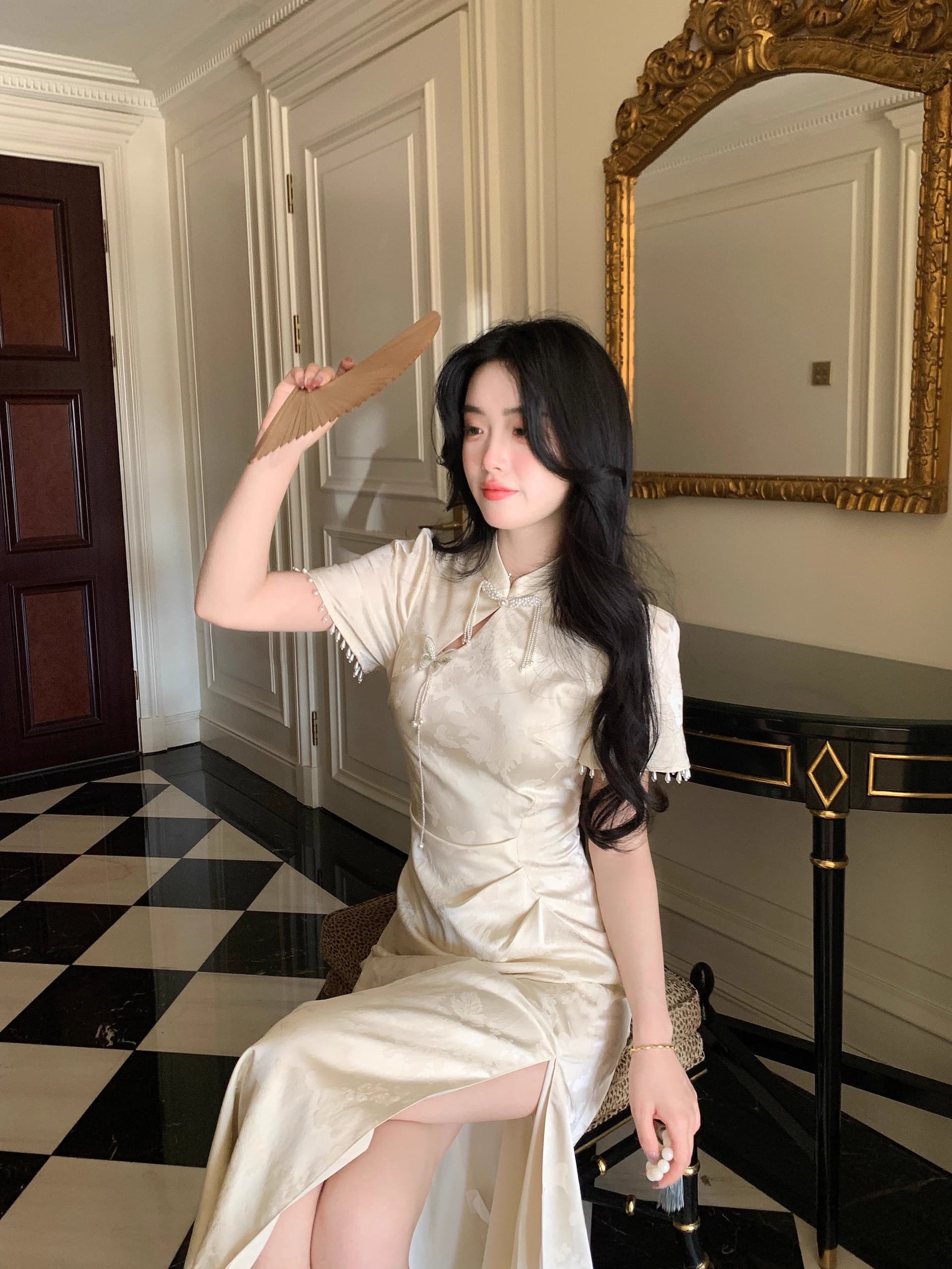 여름 새로운 자이언트 잘 생긴 ~ 중 연령 감소 올해 인기 폭발 국풍 치파오 새로운 중식 길다 점프 슈트 치마 상세 이미지 2