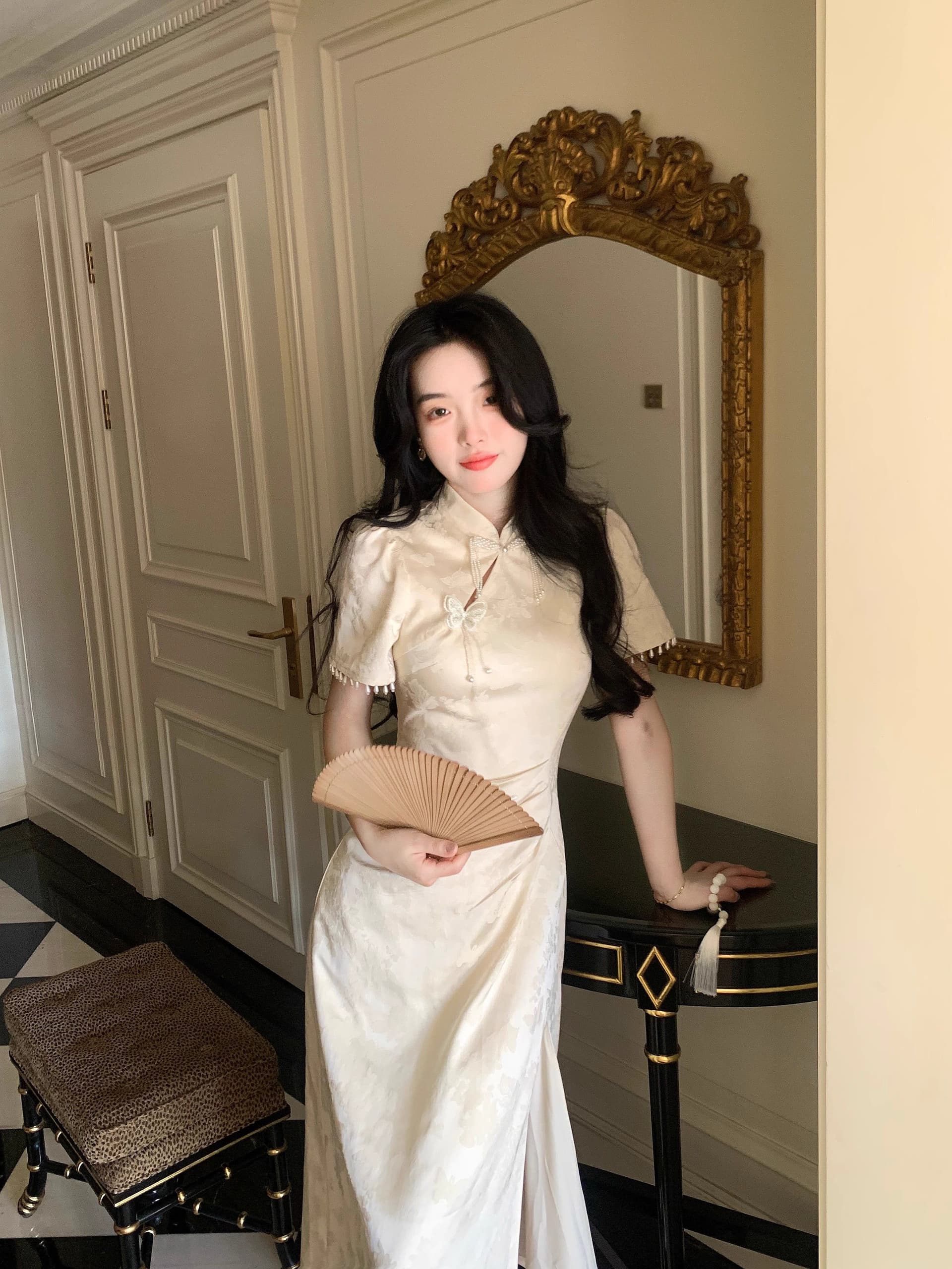 여름 새로운 자이언트 잘 생긴 ~ 중 연령 감소 올해 인기 폭발 국풍 치파오 새로운 중식 길다 점프 슈트 치마 상세 이미지 8