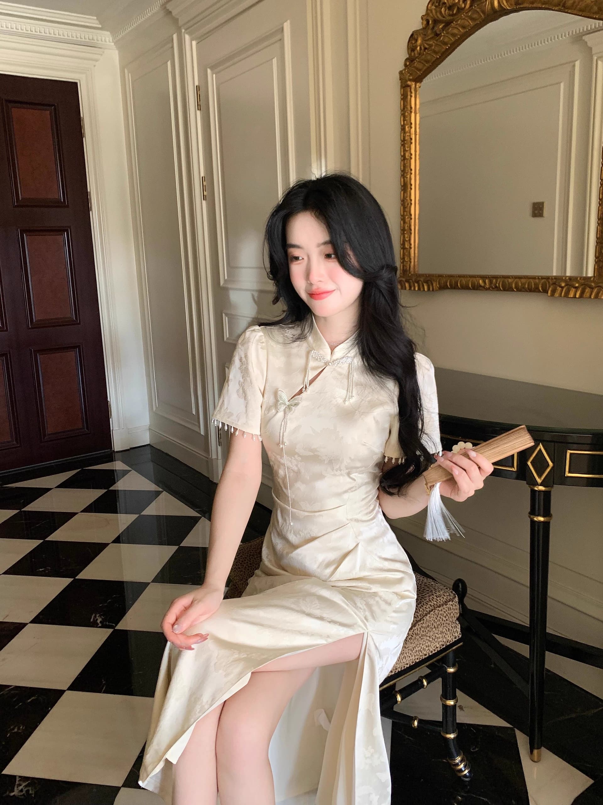 여름 새로운 자이언트 잘 생긴 ~ 중 연령 감소 올해 인기 폭발 국풍 치파오 새로운 중식 길다 점프 슈트 치마 상세 이미지 9