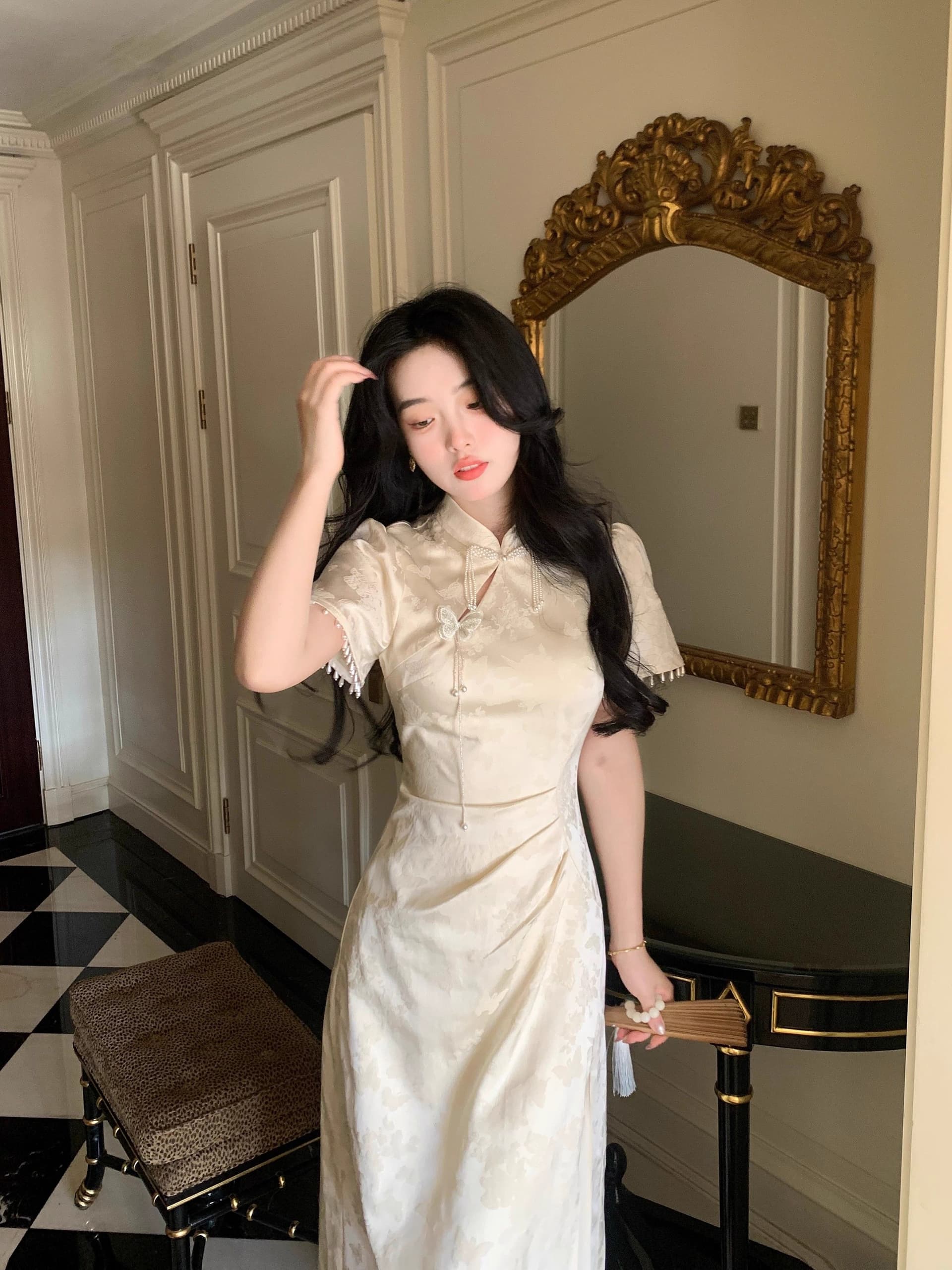 여름 새로운 자이언트 잘 생긴 ~ 중 연령 감소 올해 인기 폭발 국풍 치파오 새로운 중식 길다 점프 슈트 치마 상세 이미지 12