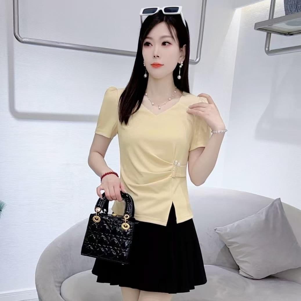 40 92 면 반팔 티셔츠 여름 새로운 패션 품격 허리 수축 슬림해 보이는 다용도 연령 감소 작은 키 맨위 상세 이미지 4