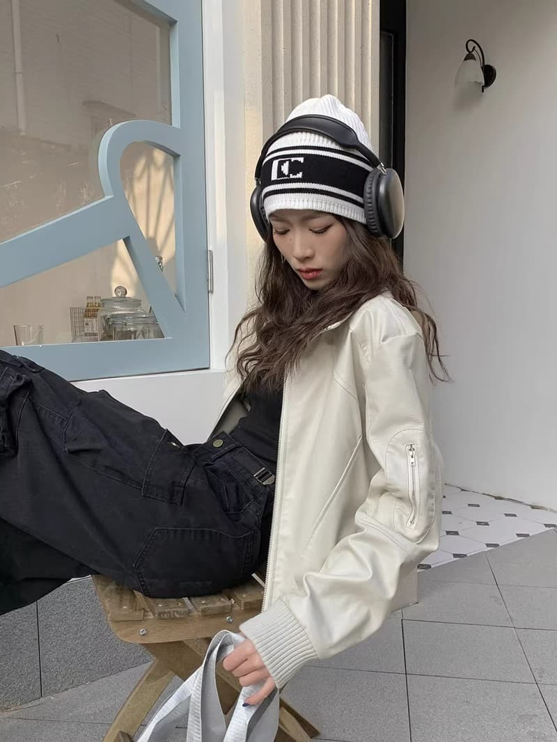 아메리칸 레트로 짧은 여성 코트 가을 2026 새로운 루즈핏 다용도 가죽 재킷 디자인 센스 작은 대중 오토바이 가죽 자켓 상세 이미지 12