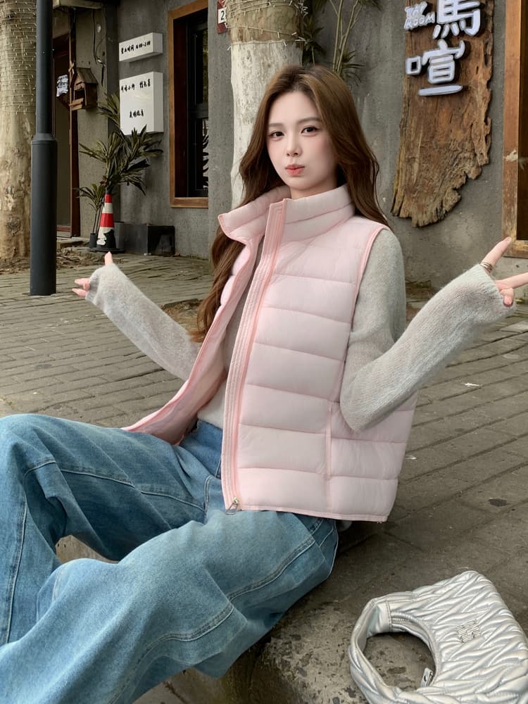 실사 몸매 가꾸기 고유 한 패션 배색 패치워크 면 의류 베스트 조끼 26 가을 겨울 새로운 어깨 면 옷 여성 코트 이미지 3