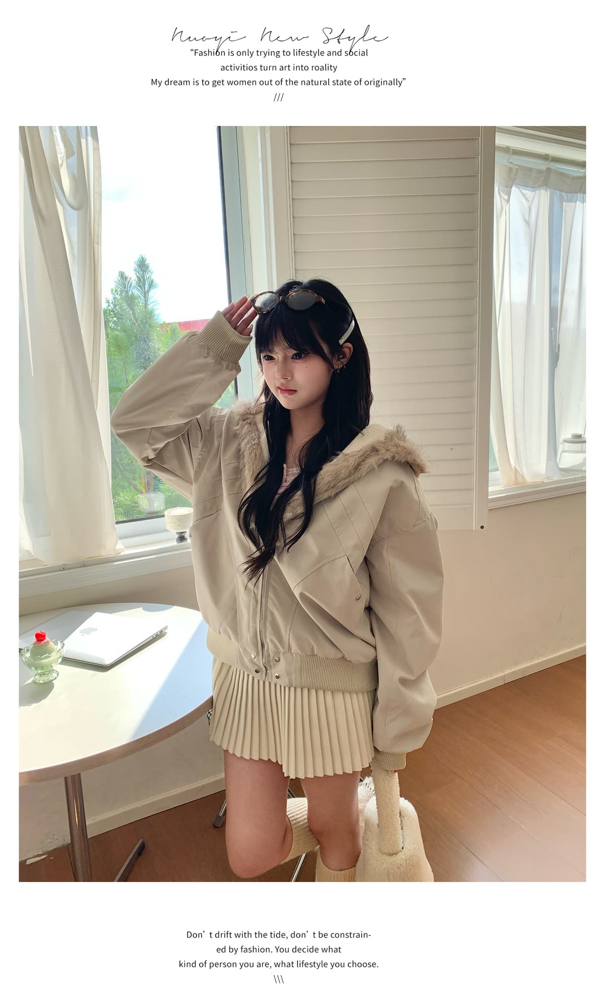 실사 레트로 쇼트 스타일 좌 산 조각 여성 겨울 두꺼운 보온 모피 칼라 재킷 면 의류 해체 후드 면 옷 재킷 상세 이미지 12