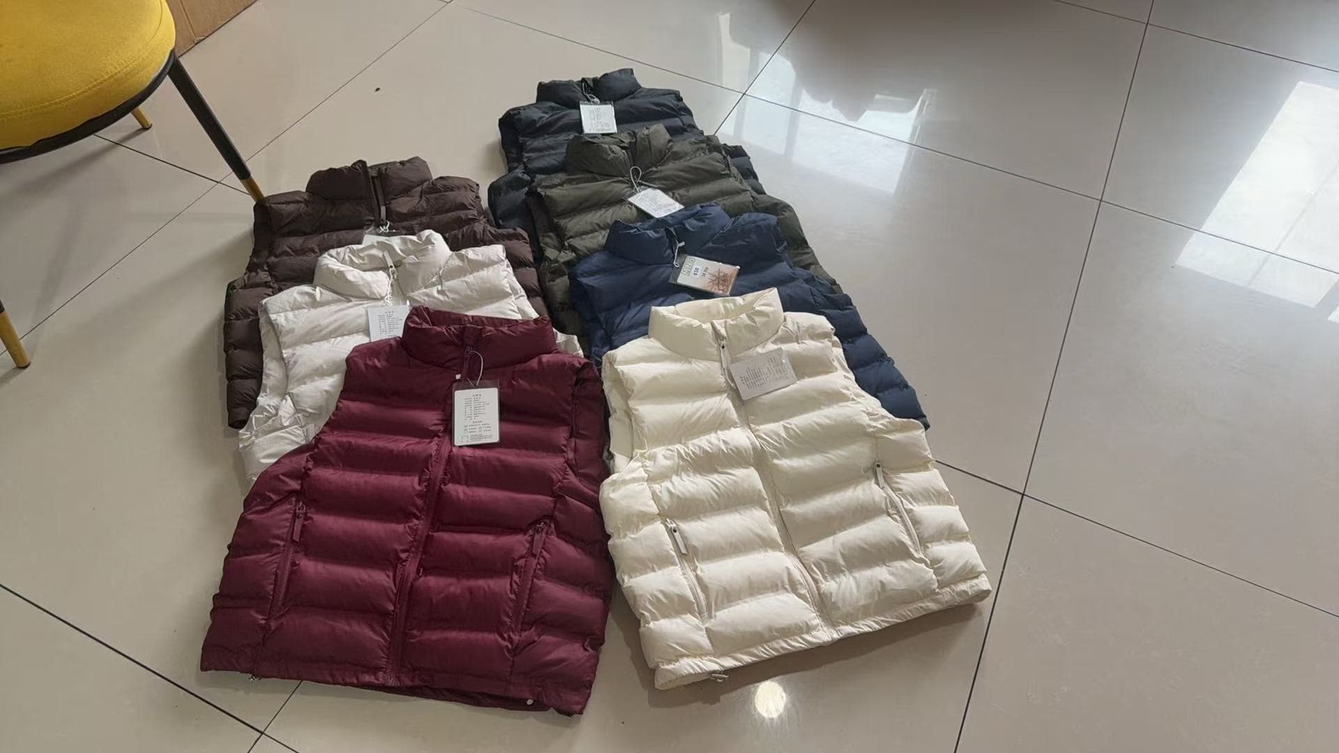 m-5xl 얇고 가벼운 면 베스트 가을 겨울 대외 무역 여성 다용도 쇼트 스타일 보온 스탠드 칼라 민소매 어깨 외부 가져 가라. 조끼 상세 이미지 1