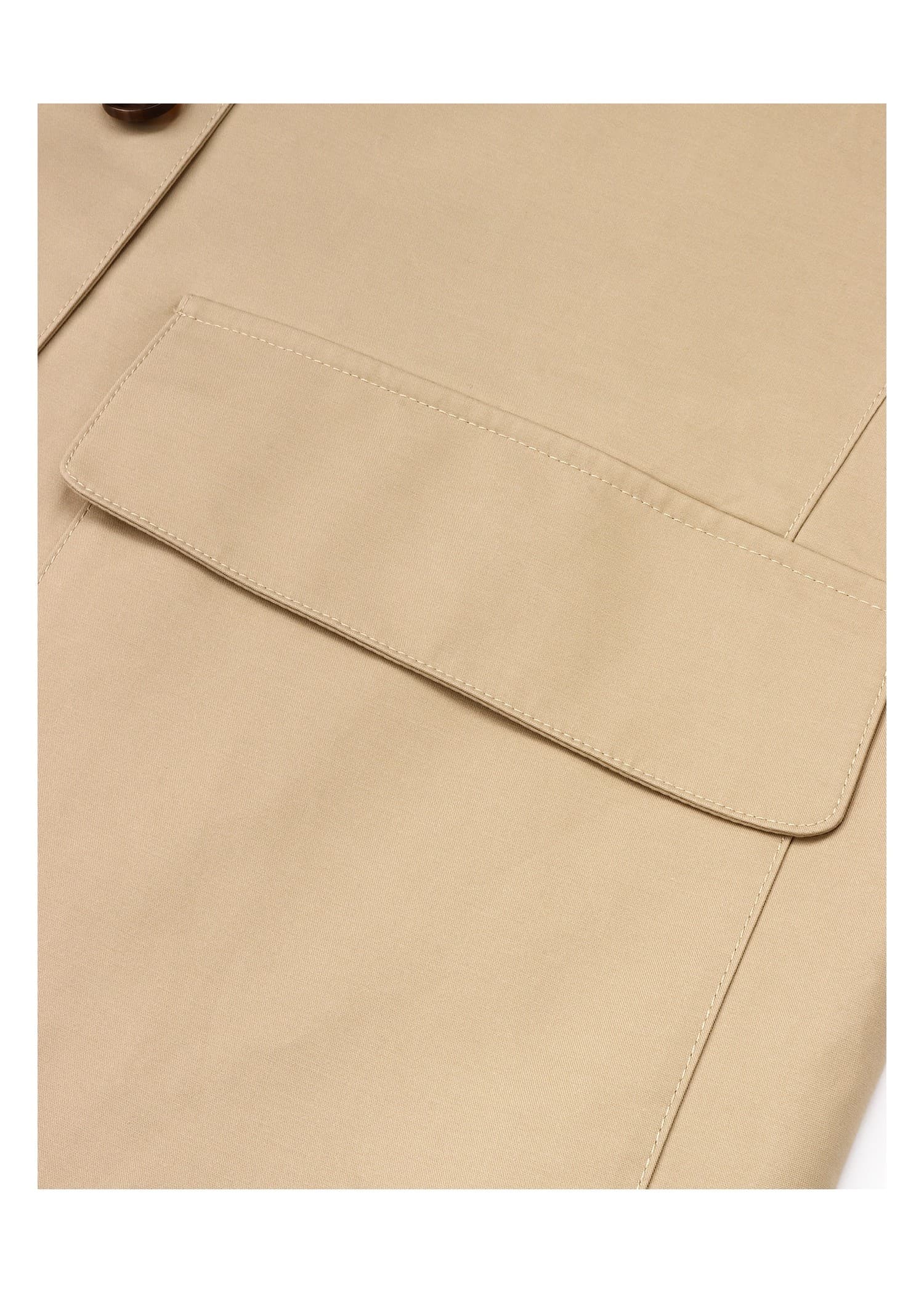 skk store 높음 지혜 바 En 바람 카키 색 바람막이 배색 체크무늬 패치워크 쇼트 스타일 루즈핏 여성 코트 가을 상세 이미지 16