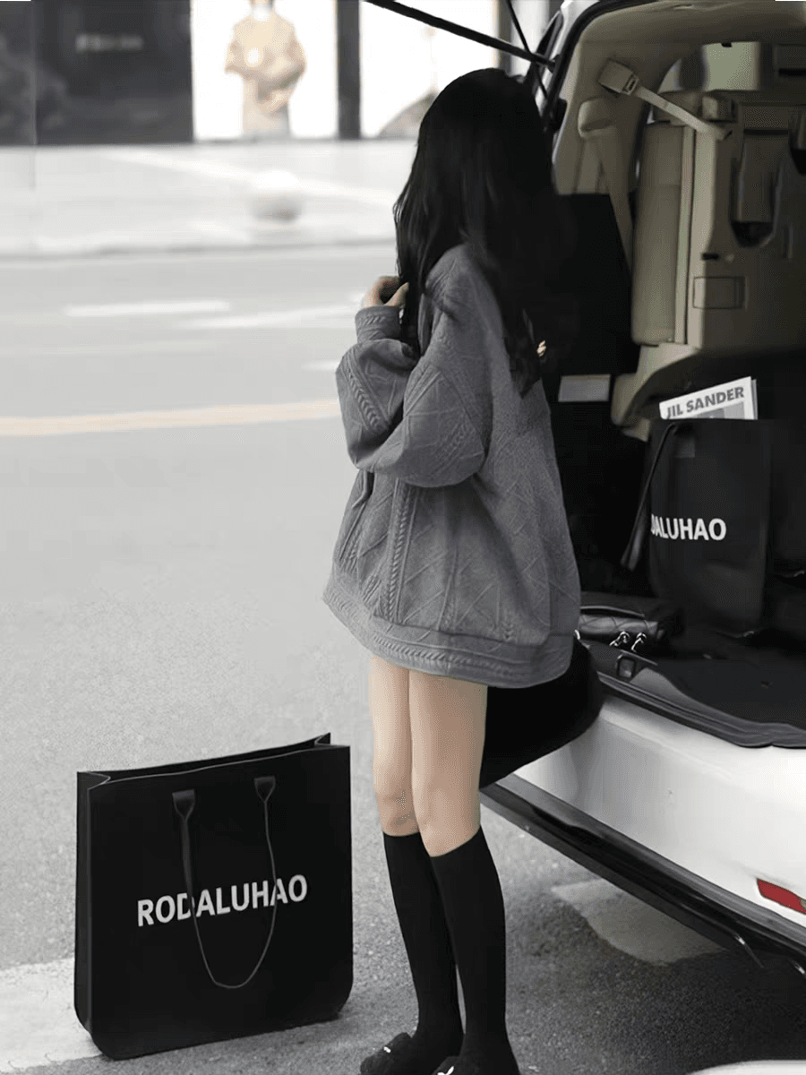 보내기 넥타이 패치워크 페이크 레이어드 후드티 여자 학생 2026 새로운 봄 가을 패션 외국 가스 Chic 재킷 맨위 상세 이미지 1