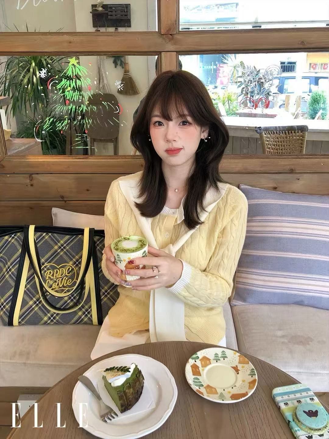 한 부서 황색 숄 긴팔 니트 오픈 가디건 여성 봄 캐주얼 다용도 몸매 가꾸기 슬림해 보이는 작은 키 쇼트 스타일 맨위 이미지 4