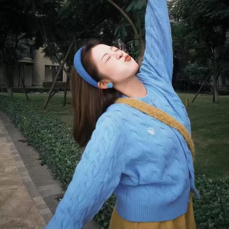 있음 선적 꽈배기 디자인 센스 가을 겨울철 라운드 넥 니트 오픈 가디건 여성 디스플레이 화이트 다용도 몸매 가꾸기 스웨터 코트 상세 이미지 2
