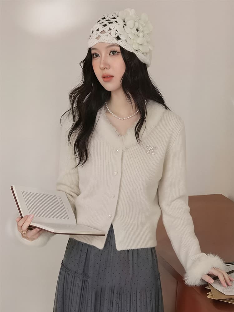 2026 년 가을 패션 다용도 거친 가장자리 칼라 몸매 가꾸기 슬림해 보이는 품격 긴팔 니트 스웨터 맨위 이미지 4