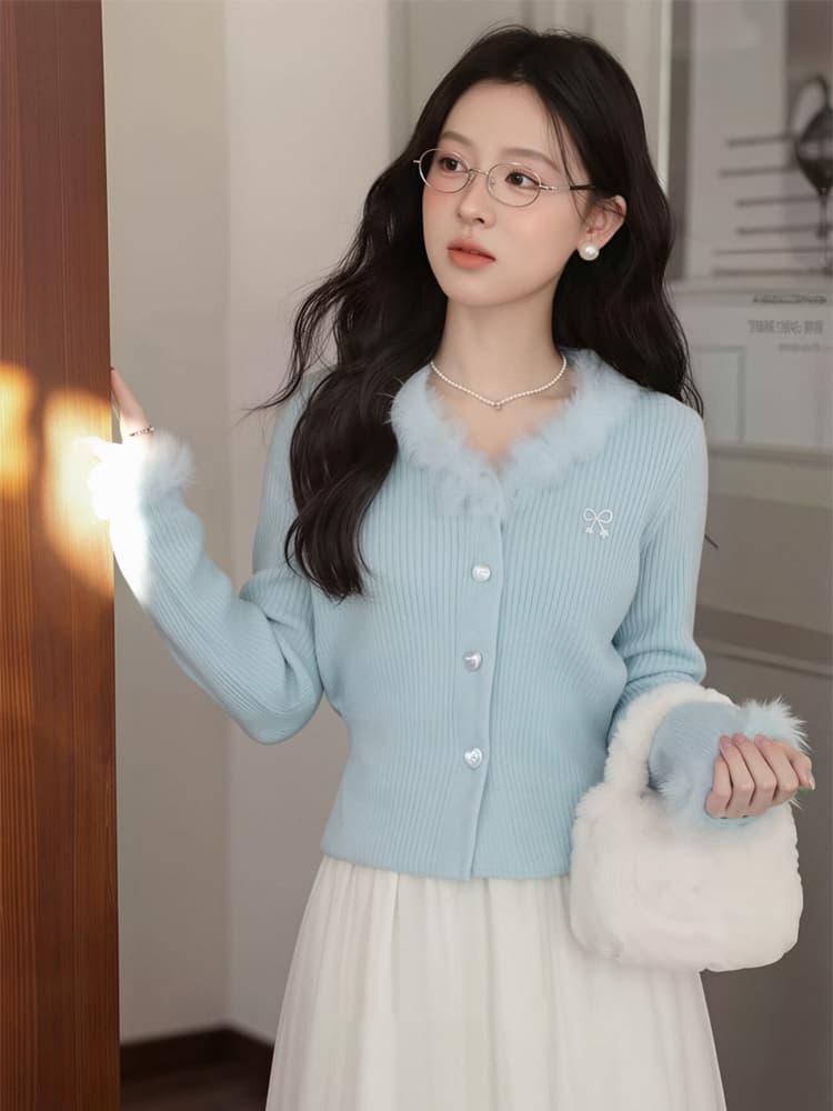 2026 년 가을 패션 다용도 거친 가장자리 칼라 몸매 가꾸기 슬림해 보이는 품격 긴팔 니트 스웨터 맨위 상세 이미지 3