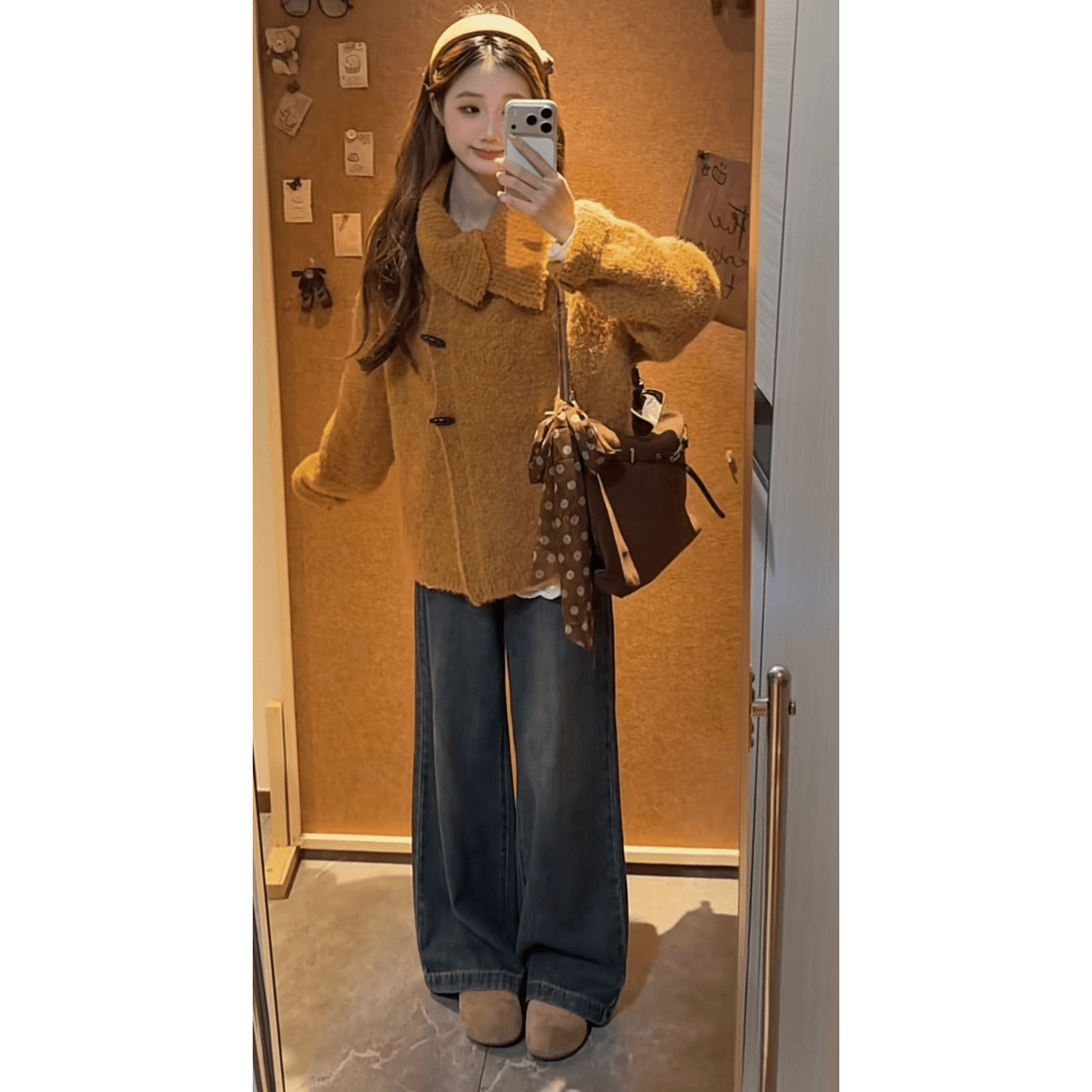 한 부서 빅 사이즈 여성 뜨개질 오픈 가디건 조기 가을 착용 가져 가라. 2026 새로운 분위기 센스 맨위 느긋한 바람 스웨터 코트 이미지 5