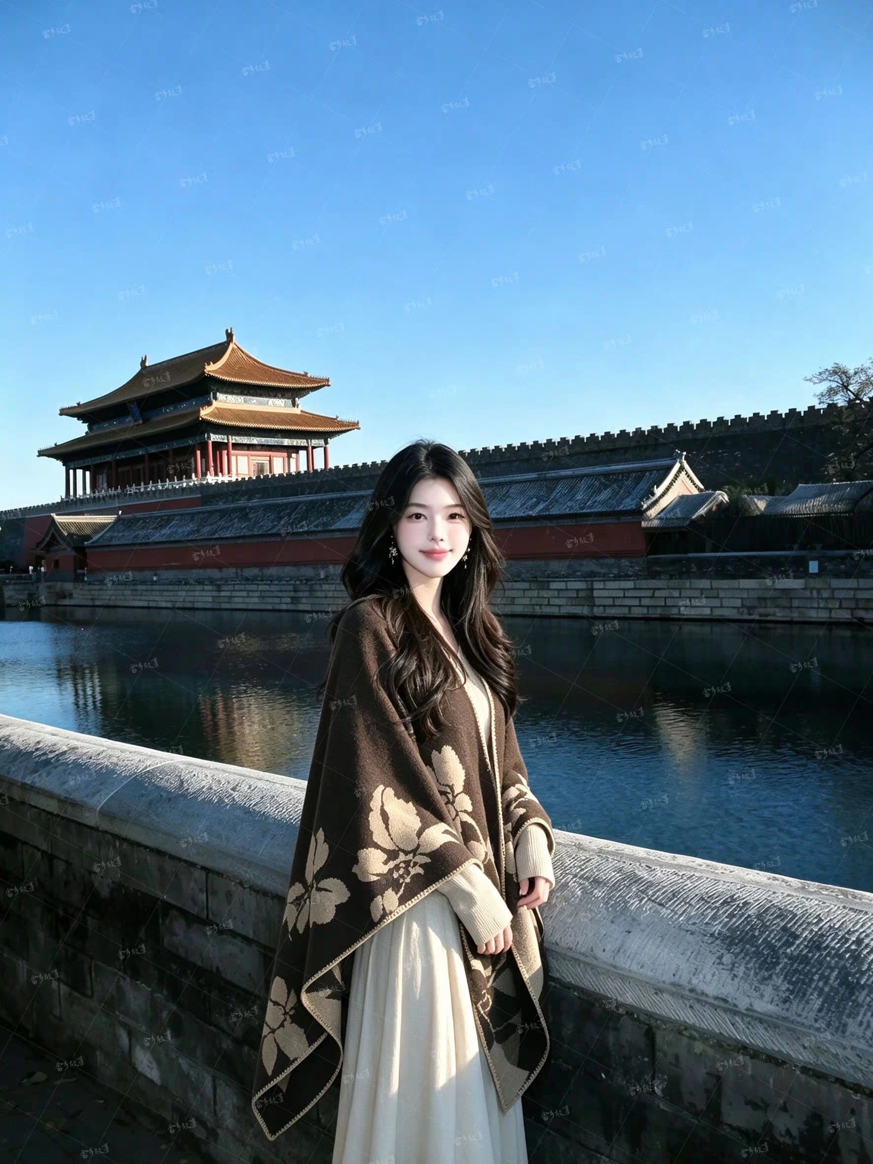새로운 중식 숄 여성 외부 가져 가라. 레트로 분위기 센스 산시 자금성 여행 착용 가져 가라. 고급 센스 꽃무늬 프린트 망토 이미지 3