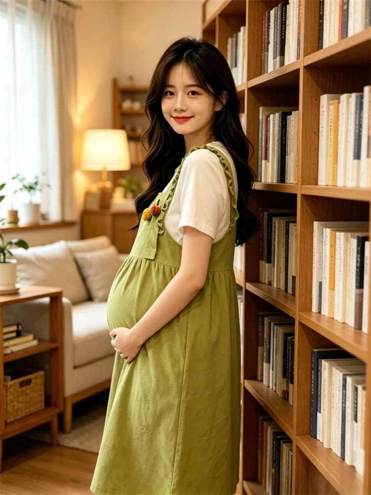 출산 착용 여름 새로운 꽃 프릴 니트 얇은 스타일 가짜 2 피스 슈트 드레스 여름 드레스 상세 이미지 12