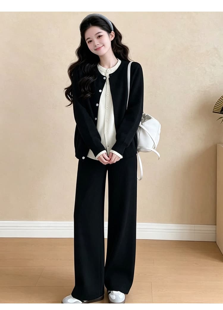 임산부 봄 가을 새로운 패션 루즈핏 가짜 세 조각 캐주얼 세트 가을 겨울 맨위 복부 지지 바지 상세 이미지 17