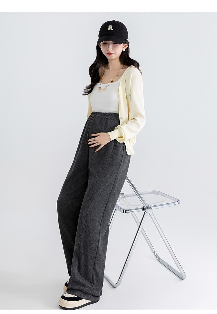 임산부 바지 봄과 가을 외출용 스트레이트 팬츠 봄 가을 아니요 르 배 캐주얼 넓은 다리 레깅스 상세 이미지 27