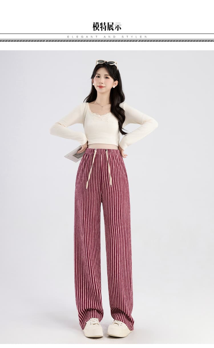실사 임산부 바지 외출용 가을 없음 복부 지지 스트레이트 루즈핏 빅 사이즈 캐주얼 긴 바지 가을 겨울 의류 상세 이미지 9