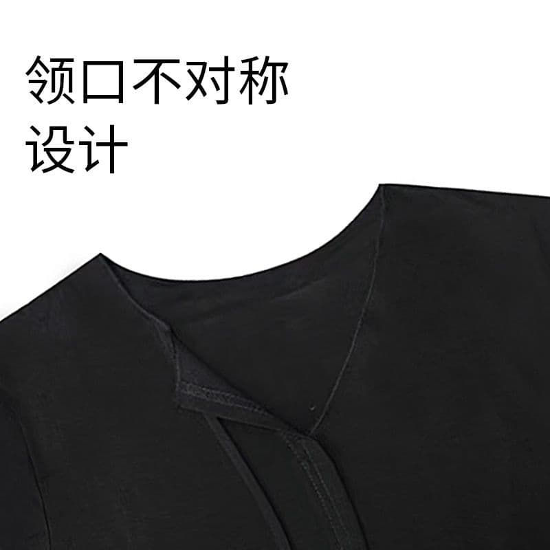 2026 새로운 연령 감소 전체 집합 착용 가져 가라. 빛 요리 한 바람 맨위 넓은 다리 치마바지 표지 고기 슬림해 보이는 폭발 투피스 세트 상세 이미지 8