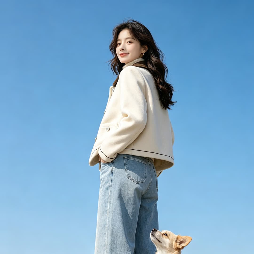 2026 새로운 고급 봄 가을 패션 여성 짧은 작은 샤넬 스타일 몸매 가꾸기 외국 가스 모직 작은 키 한국 스타일 재킷 상세 이미지 4