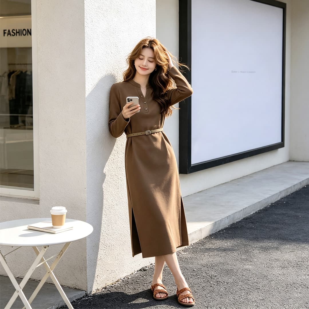 품격 드레스 2026 봄 가을 새로운 지성 우아함 센스 슬림해 보이는 다용도 선택하지 마라. 사람들 치마 아이들 상세 이미지 5