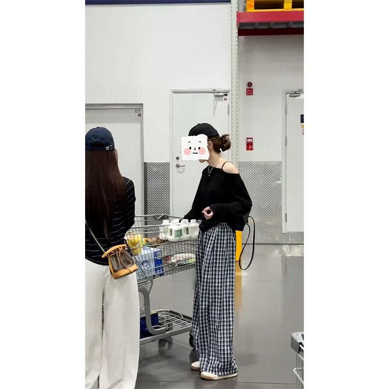 한 부서 미니멀리즘 바람 착용 가져 가라. 인기 전체 집합 다용도 슬림해 보이는 비스듬한 어깨 긴팔 태양 보호 셔츠 캐주얼 바지 투피스 세트 상세 이미지 9