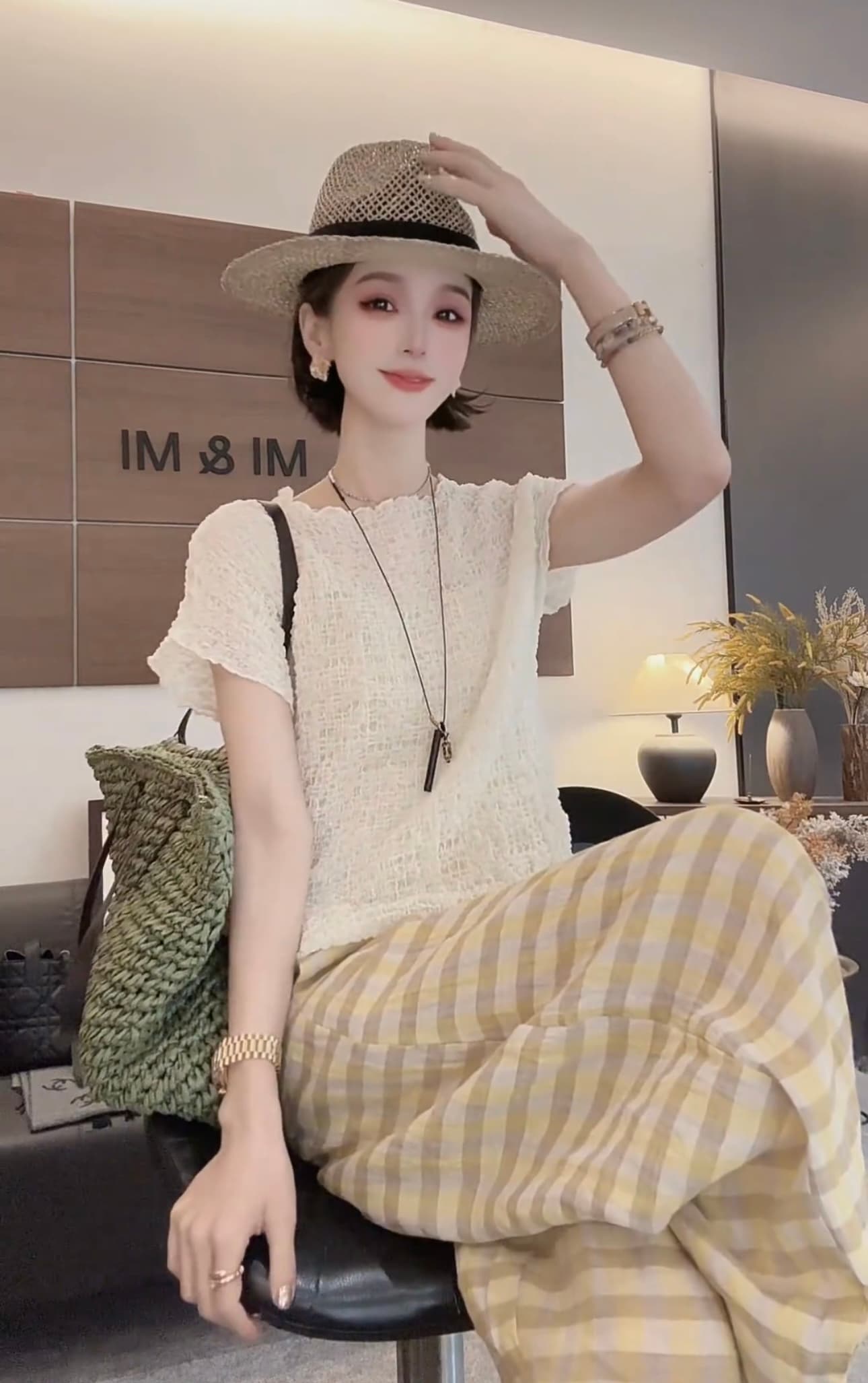 shaweleven 미니멀리즘 주름 여름 새로운 질감 센스 다용도 반팔 티셔츠 여성 의류 상세 이미지 3