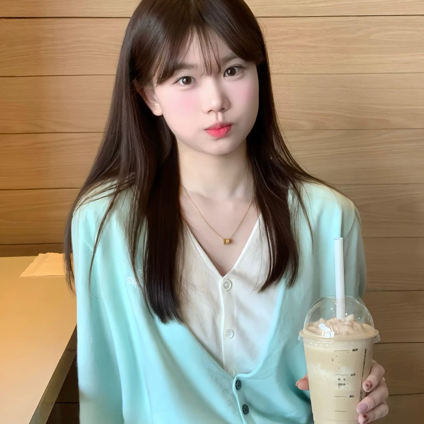 한 부서 박하 녹색 페이크 레이어드 V넥 니트 오픈 가디건 여성 봄 새로운 작은 키 루즈핏 다용도 스웨터 코트 이미지 6
