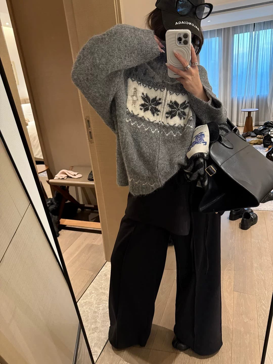 한 부서 공정한 섬 두꺼운 터틀넥 스웨터 여성 코트 가을 겨울 착용 가져 가라. 느긋한 루즈핏 지퍼 니트 오픈 가디건 맨위 상세 이미지 1