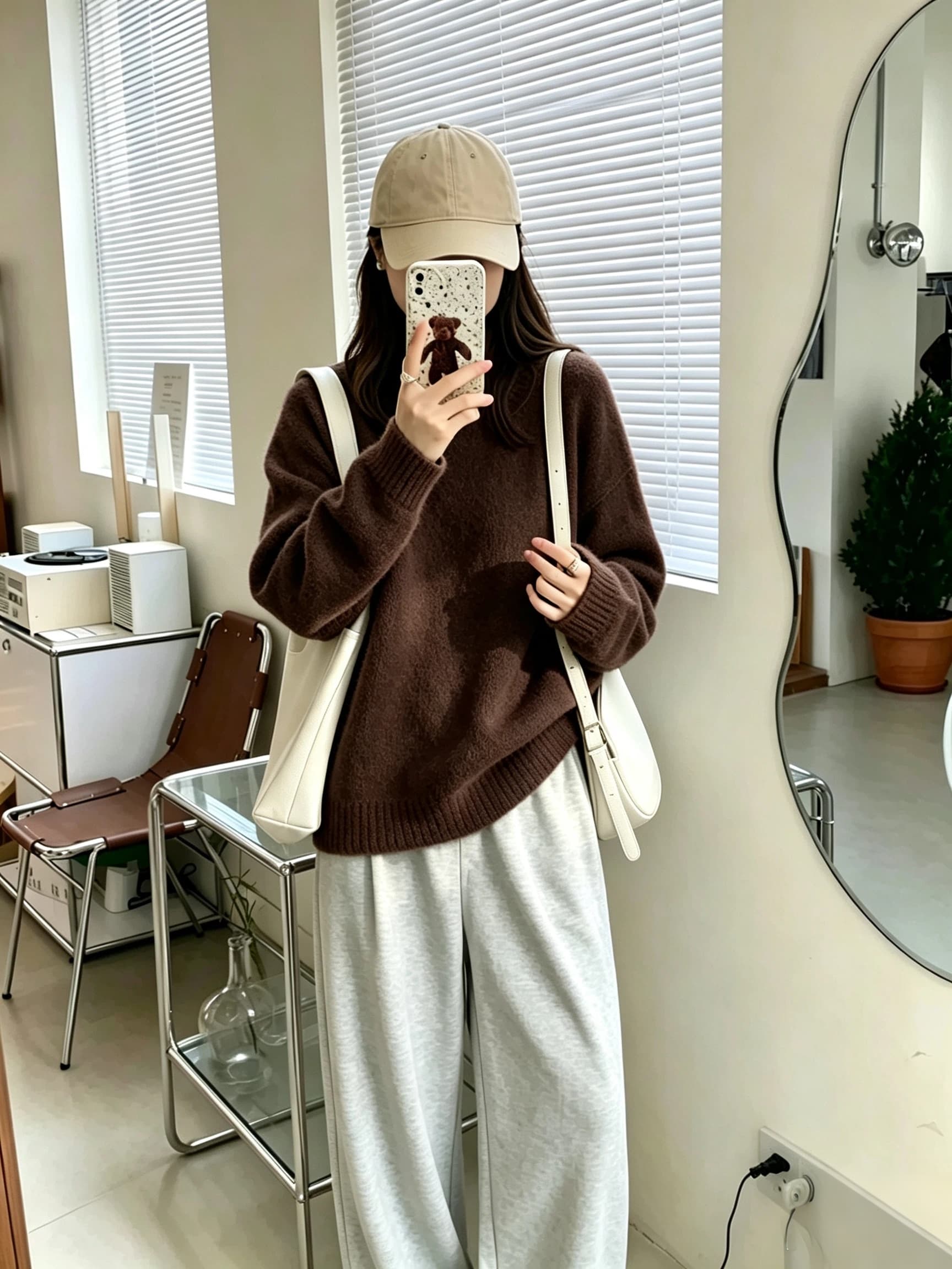 한 부서 새로운 미니멀리즘 부드러운 느긋한 바람 풀오버 라운드 넥 스웨터 여자 루즈핏 다용도 니트 맨위 가을 겨울 인사이드 가져 가라. 상세 이미지 14