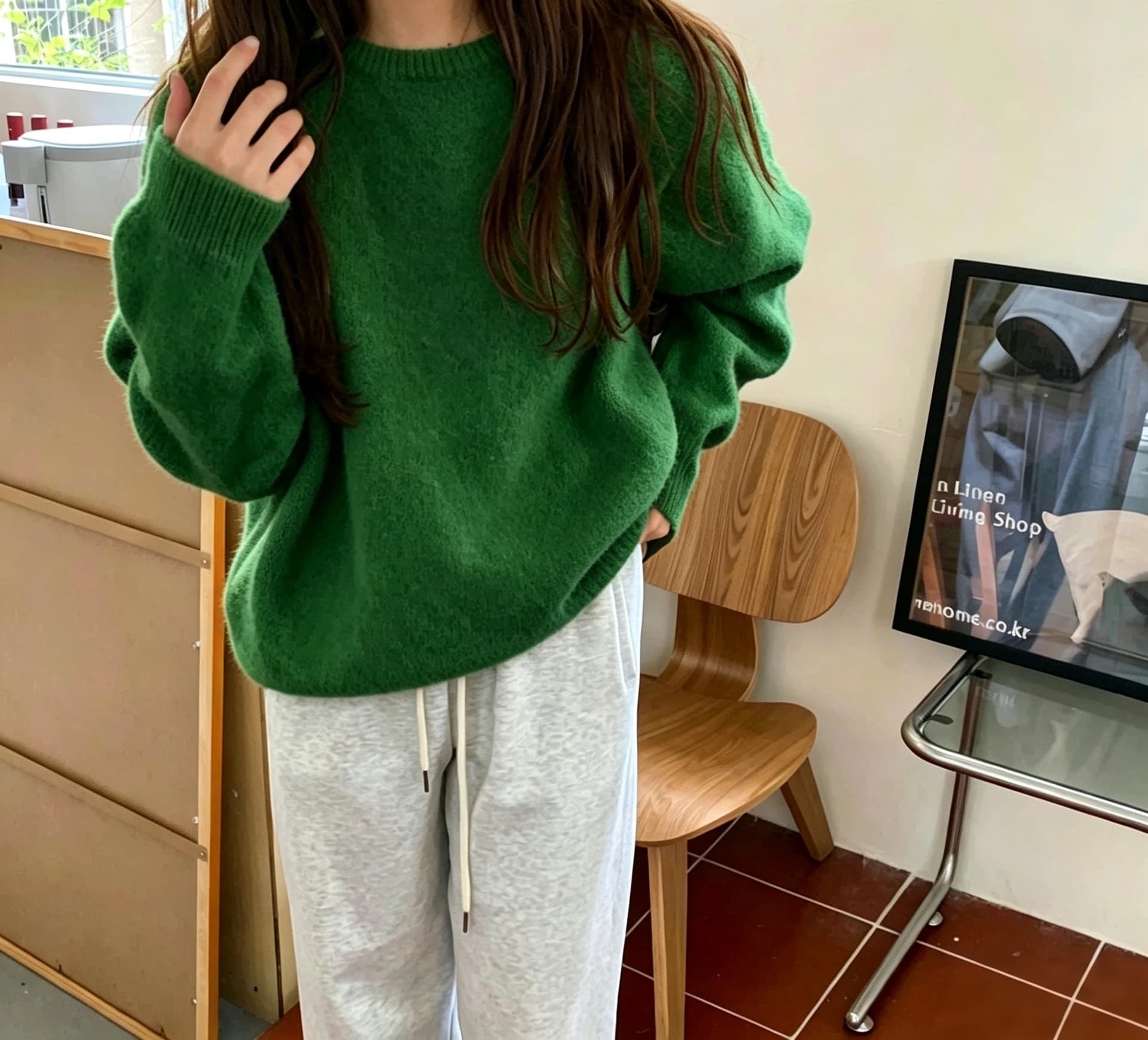 한 부서 새로운 미니멀리즘 부드러운 느긋한 바람 풀오버 라운드 넥 스웨터 여자 루즈핏 다용도 니트 맨위 가을 겨울 인사이드 가져 가라. 상세 이미지 16