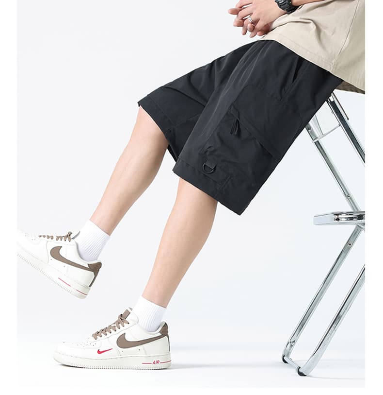 새로운 워크웨어 반바지 남자 루즈핏 캐주얼 커플 조수 브랜드 반바지 사탕 색상 야외 얼음 실크 속도 말라 죽다 호흡 곤란 바지 상세 이미지 17