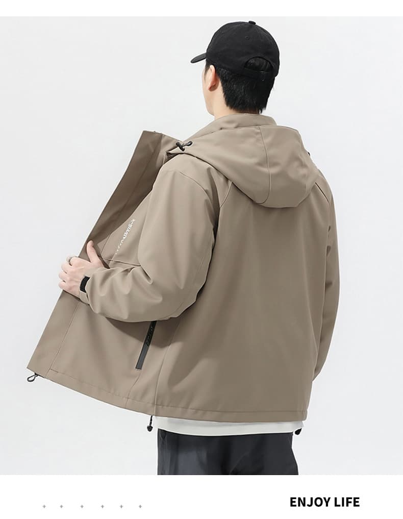 가을 겨울 새로운 커플 자켓 빅 사이즈 수 있습니다. 언 로딩 모자 야외 등산복 방수 방풍 남자 재킷 상세 이미지 23