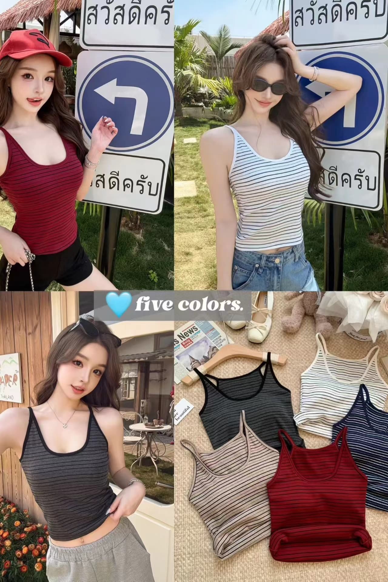 벨트 가슴 패드 핫걸 바람 u 칼라 스트라이프 행침 목 조끼 여성 여름 외출용 인사이드 가져 가라. 몸매 가꾸기 슬립 맨위