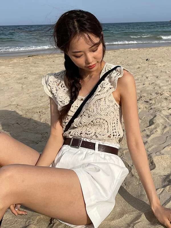 유럽과 미국 대외 무역 신제품 아마존 ebay AliExpress 절묘한 무거운 작업 홀로우 아웃 자수 우아함 프릴 칼라 맨위 이미지 3