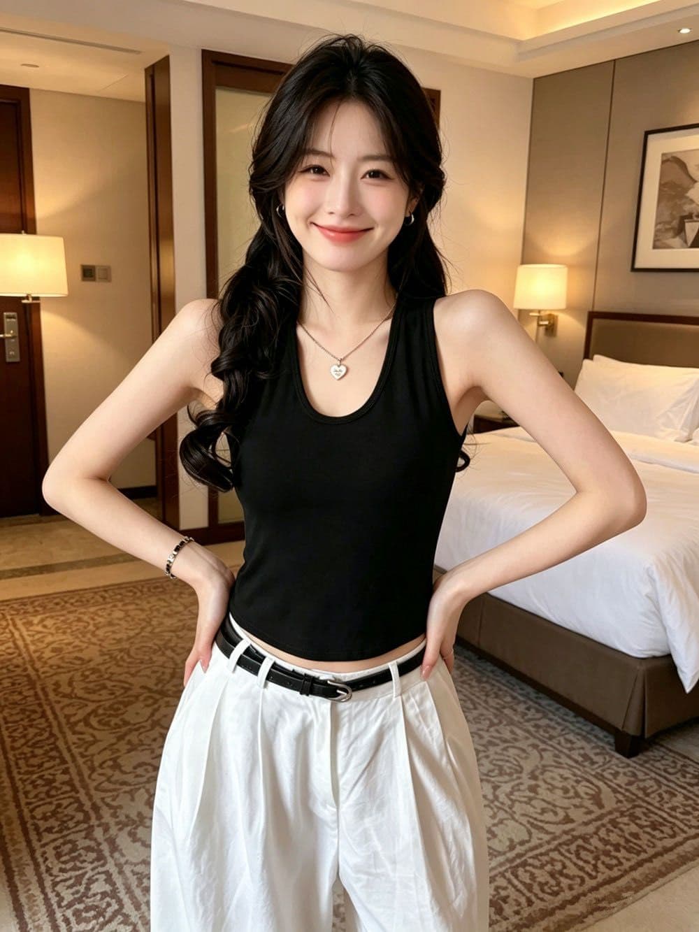 고정 가슴 패드 행침 목 아름다움 뒤로 작은 슬링 여성 여름 새로운 아메리칸 핫걸 도파민 색상 시스템 외출용 조끼 상세 이미지 16