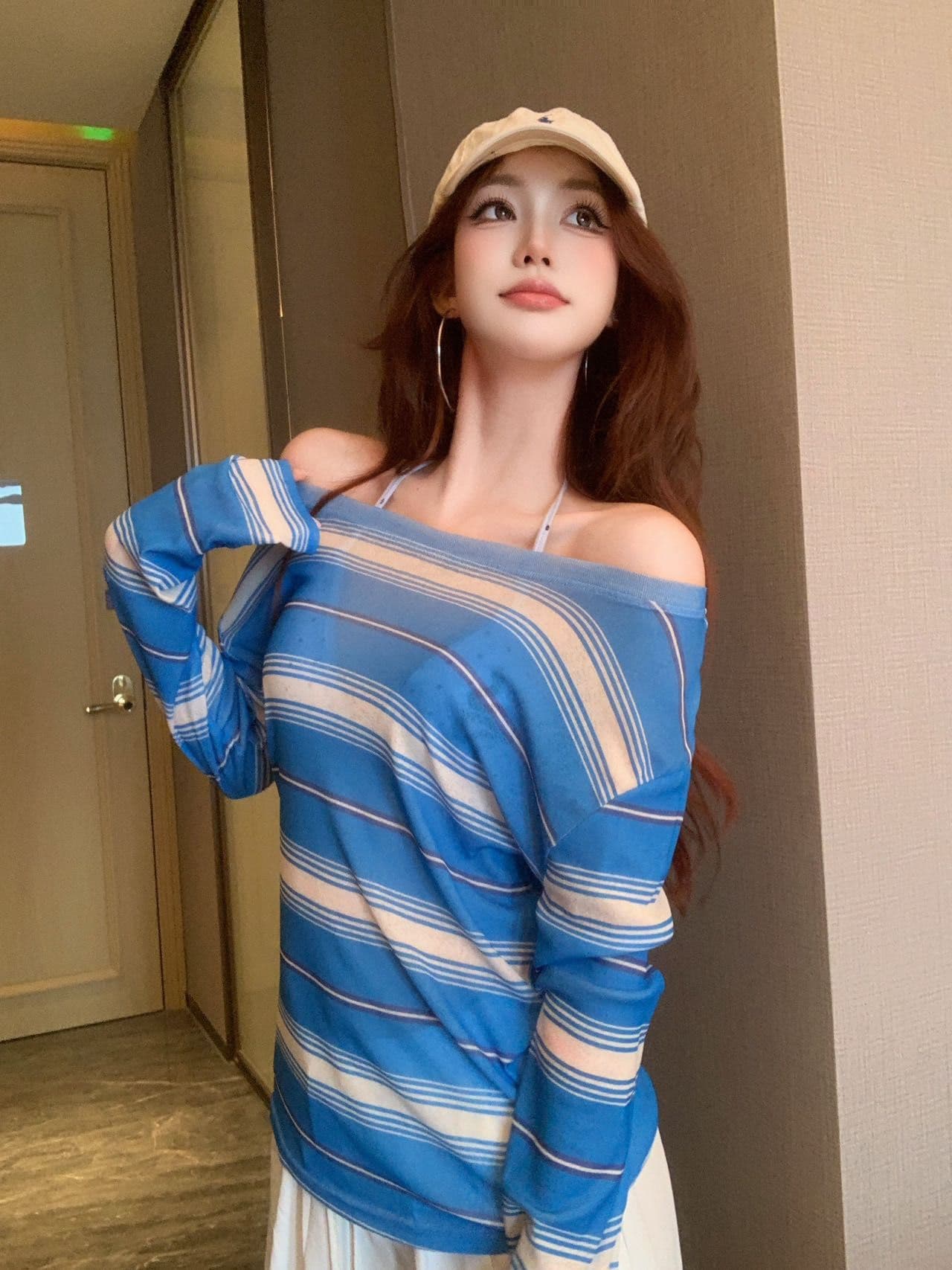 순수한 욕망 섹시함 V넥 캐미솔 여성 드레스 발레 바람 레이스 방귀 커튼 패치워크 몸매 가꾸기 슬림해 보이는 맨위 상세 이미지 13