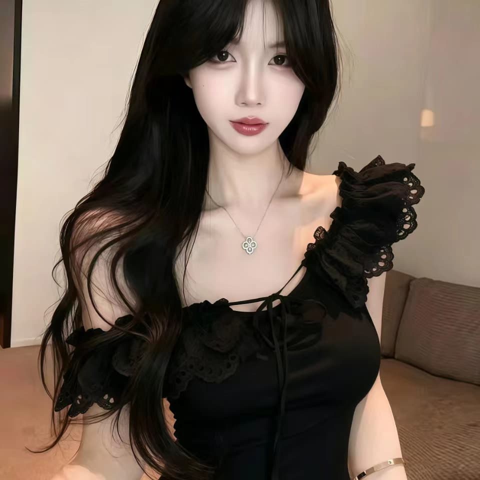 프랑스식 섹시함 오프숄더 화이트 몸매 가꾸기 조끼 여성 외출용 레이스 프릴 레이스업 아름다운 맨위 상세 이미지 4