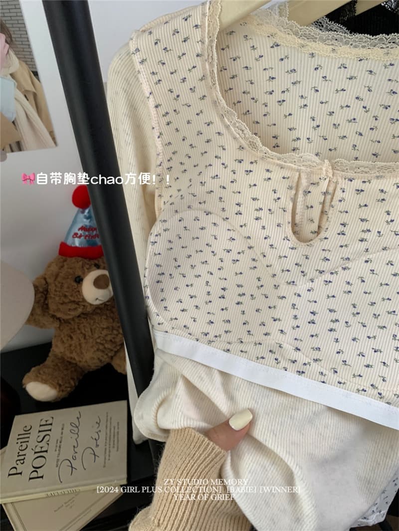 연삭 털 가을 겨울 보온 De 플러시 꽃무늬 긴팔 티셔츠 여성 순수한 욕망 디자인 센스 몸매 가꾸기 슬림해 보이는 인사이드 잡아라. 상세 이미지 19
