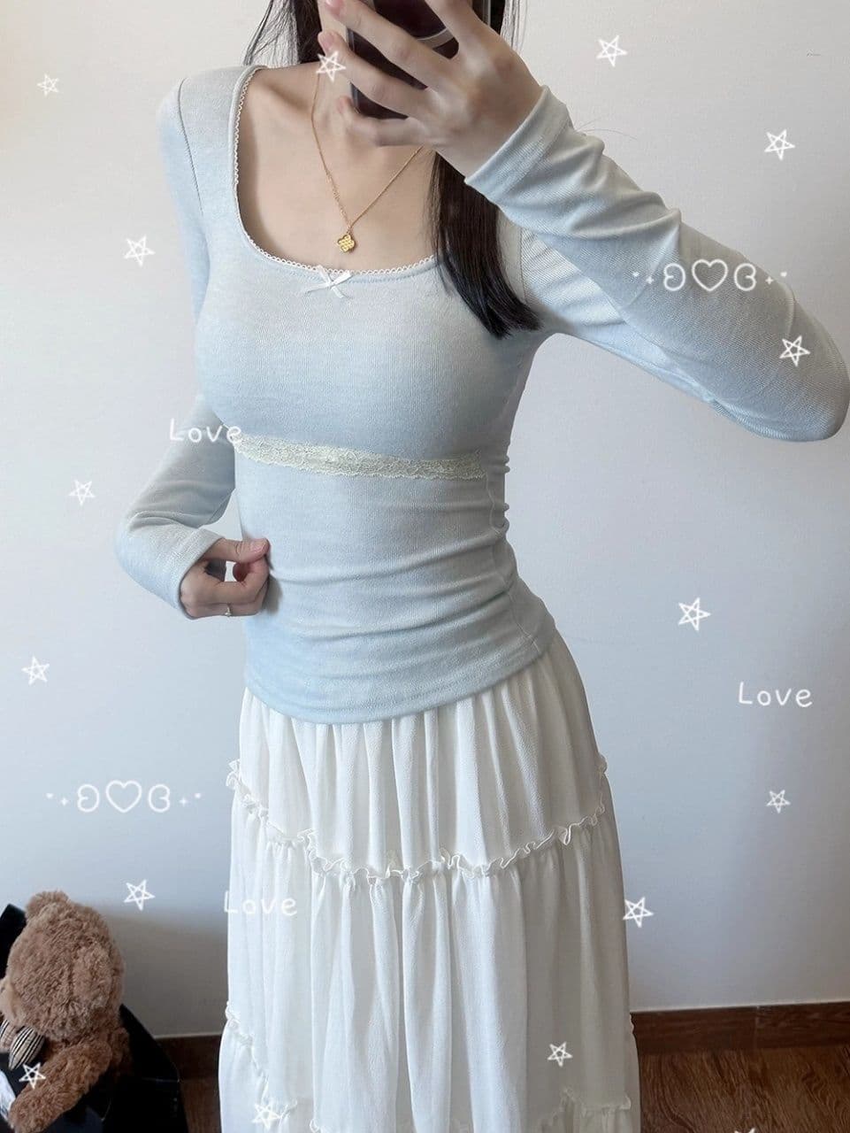 양면 양모 연삭 털 보온 긴팔 맨위 한국 스타일 가을 겨울 레이스 레이스 인사이드 가져 가라. 몸매 가꾸기 기본 셔츠 상세 이미지 11