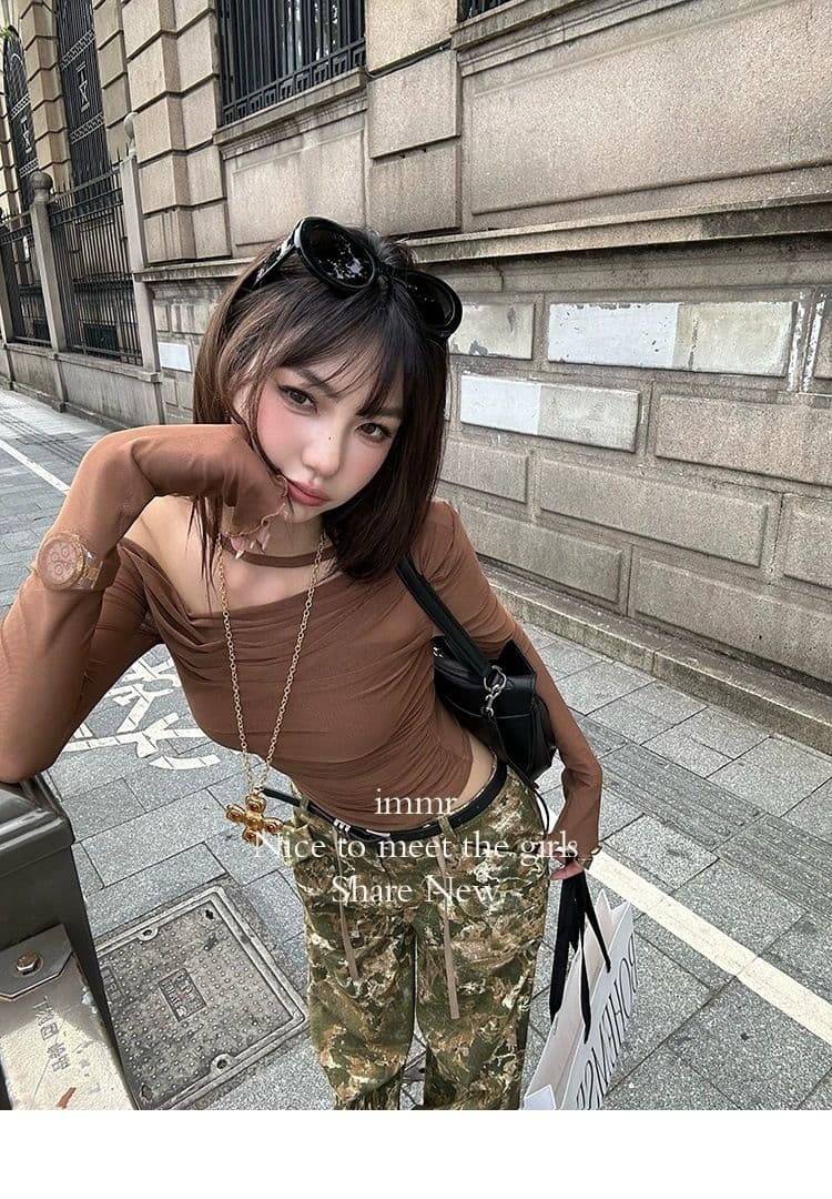 이른 가을 새로운 순수한 욕망 섹시함 투피스 세트 시스루 망사 긴팔 몸매 가꾸기 인사이드 가져 가라. 벨트 가슴 패드 튜브탑 맨위 상세 이미지 15