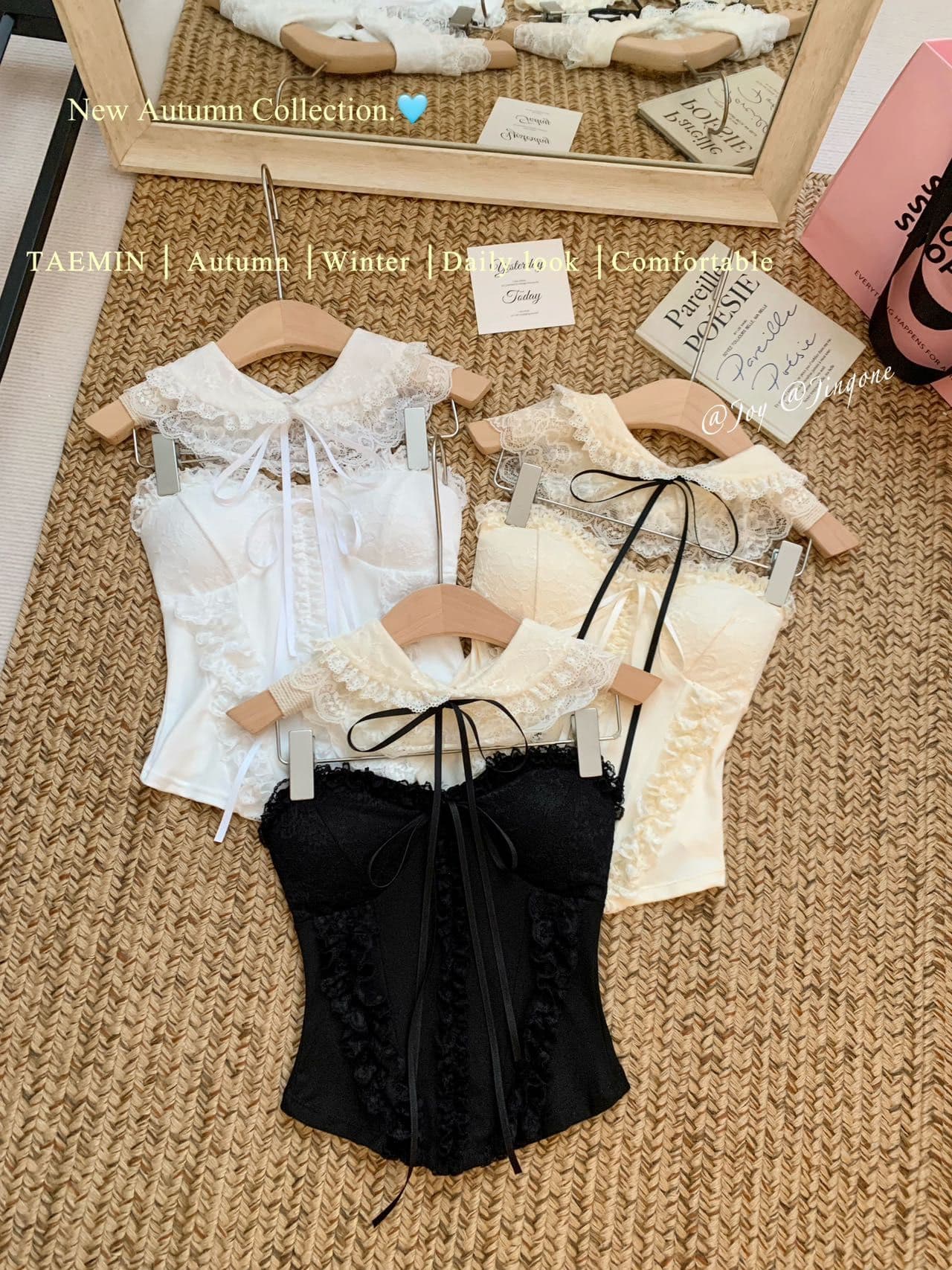 달콤함 프랑스식 순수한 욕망 바람 레이스 행침 목 조끼 여성 벨트 가슴 패드 인사이드 가져 가라. 명문 여성 천 골드 센스 민소매 튜브탑 맨위 상세 이미지 27