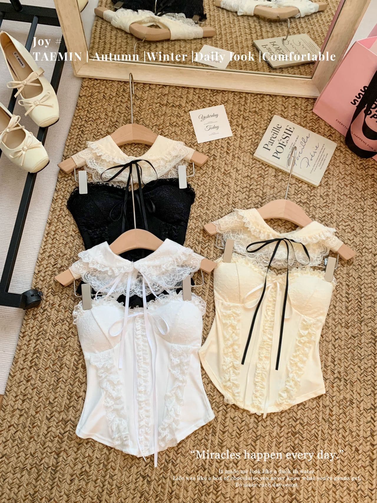 달콤함 프랑스식 순수한 욕망 바람 레이스 행침 목 조끼 여성 벨트 가슴 패드 인사이드 가져 가라. 명문 여성 천 골드 센스 민소매 튜브탑 맨위 상세 이미지 35
