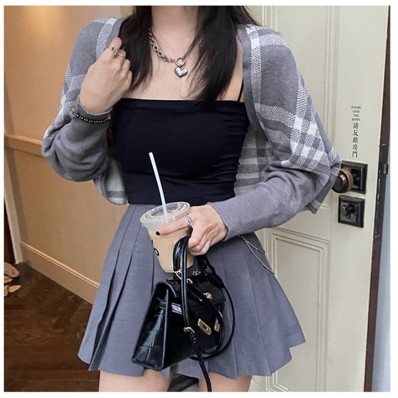 인터넷 유명인 체크무늬 보온 작은 숄 가을 겨울철 외부 가져 가라. 망토 스카프 여성 사무실 에어컨 객실 가져 가라. 어깨 작은 어깨 이미지 5